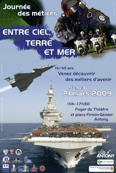 JVP - Affiche Entre Ciel, Terre et Mer