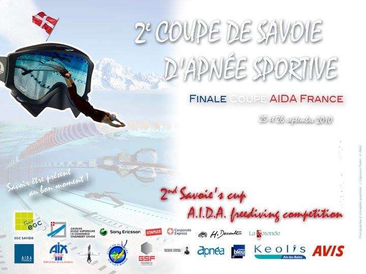 Diplôme pour les podiums de la 2e Coupe de Savoie d'Apnée Sportive 2010 et finale de Coupe AIDA France